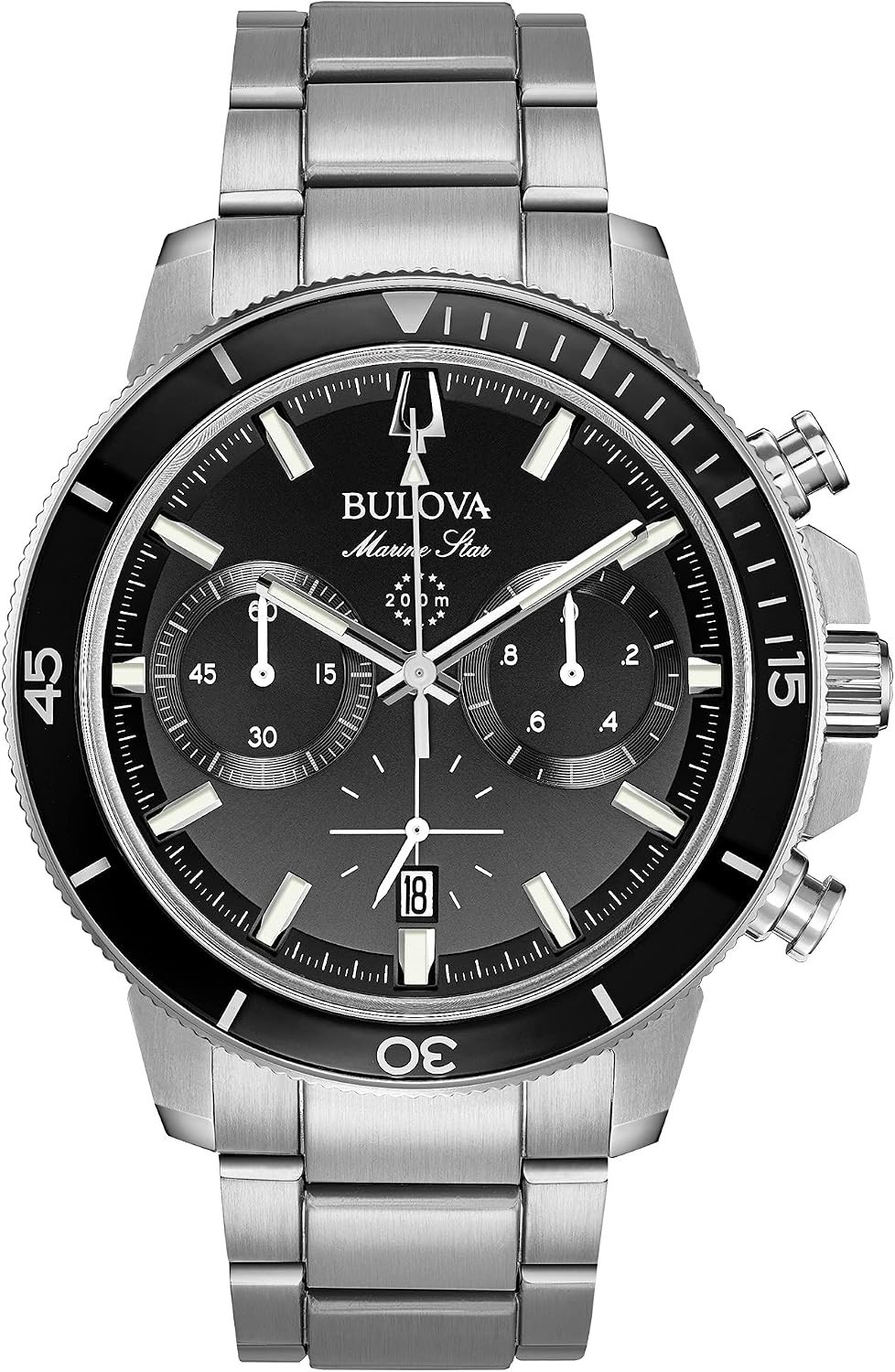 Elegant Men’s Marine Star 6-Hand Chronograph with Black Dial – Nautical Style