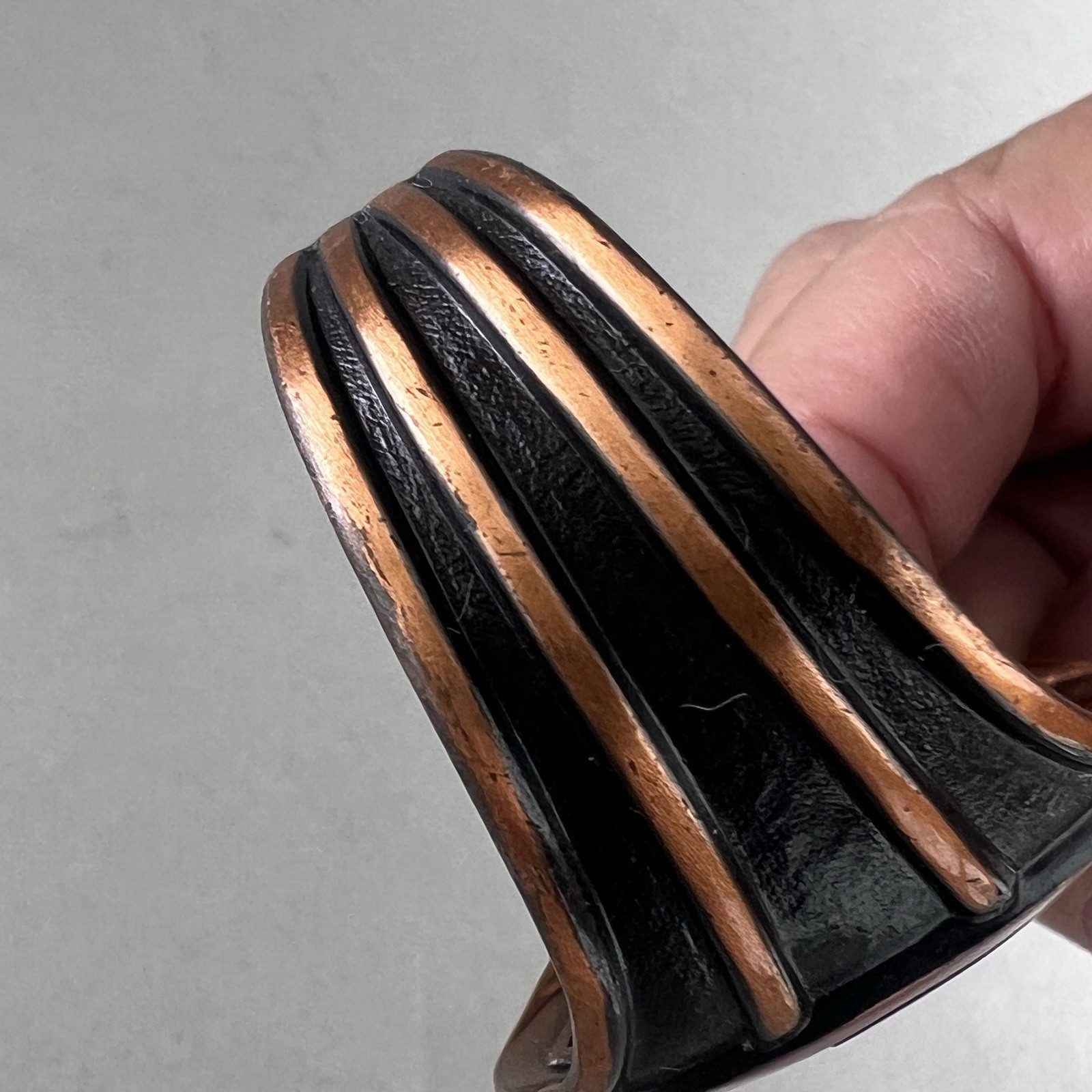 Vintage Bell Trading Copper Cuff Bracelet Maze Southwestern q3z