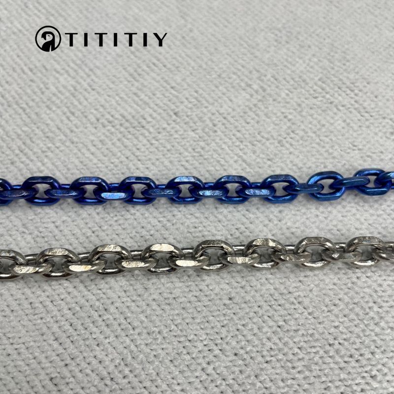 New Pure Titanium Necklace A Beautiful Ice Crystal Necklace 7mm Anti-allergy