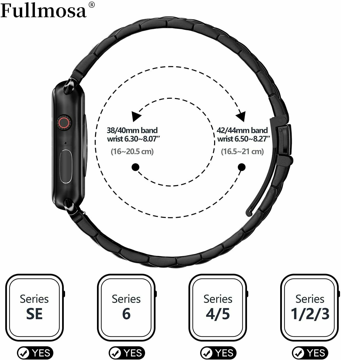 Case+Stainless Steel Band For Apple Watch Ultra2 10 9 8 7 6 5 4 SE 41/44/45/49mm