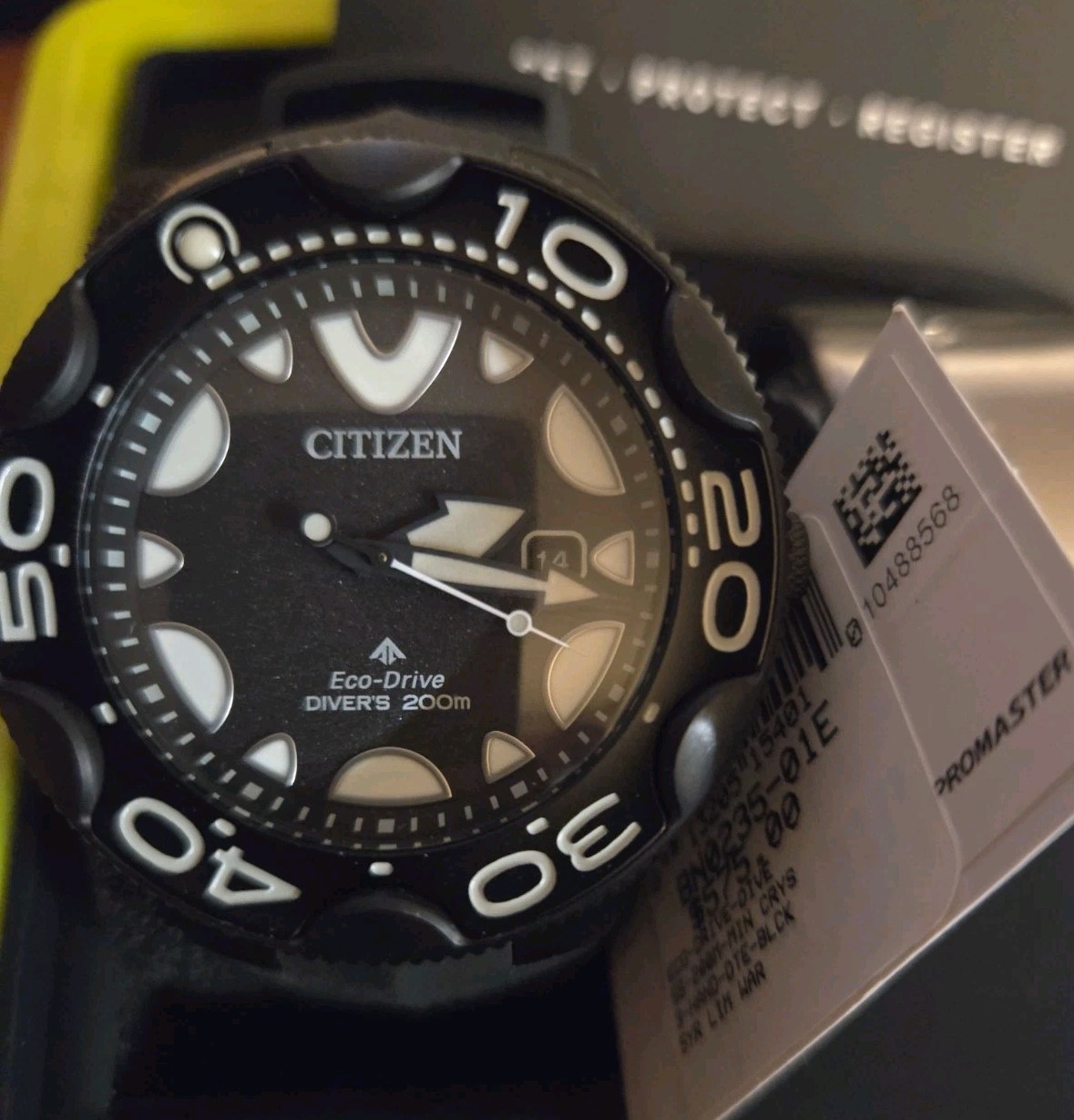 Citizen Promaster BN0235-01E Marine Orca Eco-Drive Dive Watch New + Box & Paper