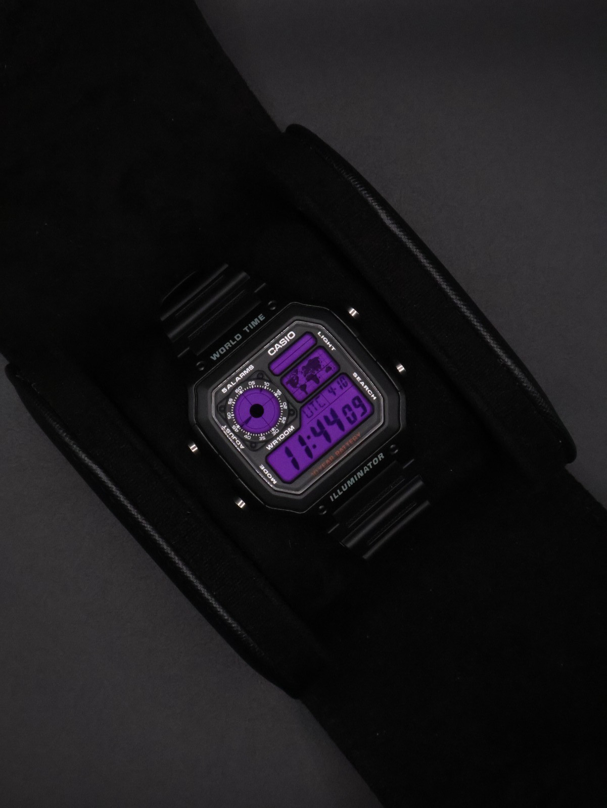 “Dark Matter” | Custom Casio World Time | Royale | AE-1200WH | 🟣 | NEW HB MOD