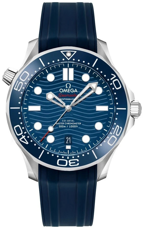 Omega Seamaster Rubber Diver Automatic Blue Dial Men’s Watch 21032422003001