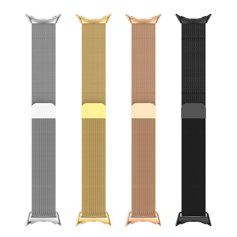 For Google Pixel Watch 1 2 Magnetic Milanses Band + Case Metal Replacement Strap