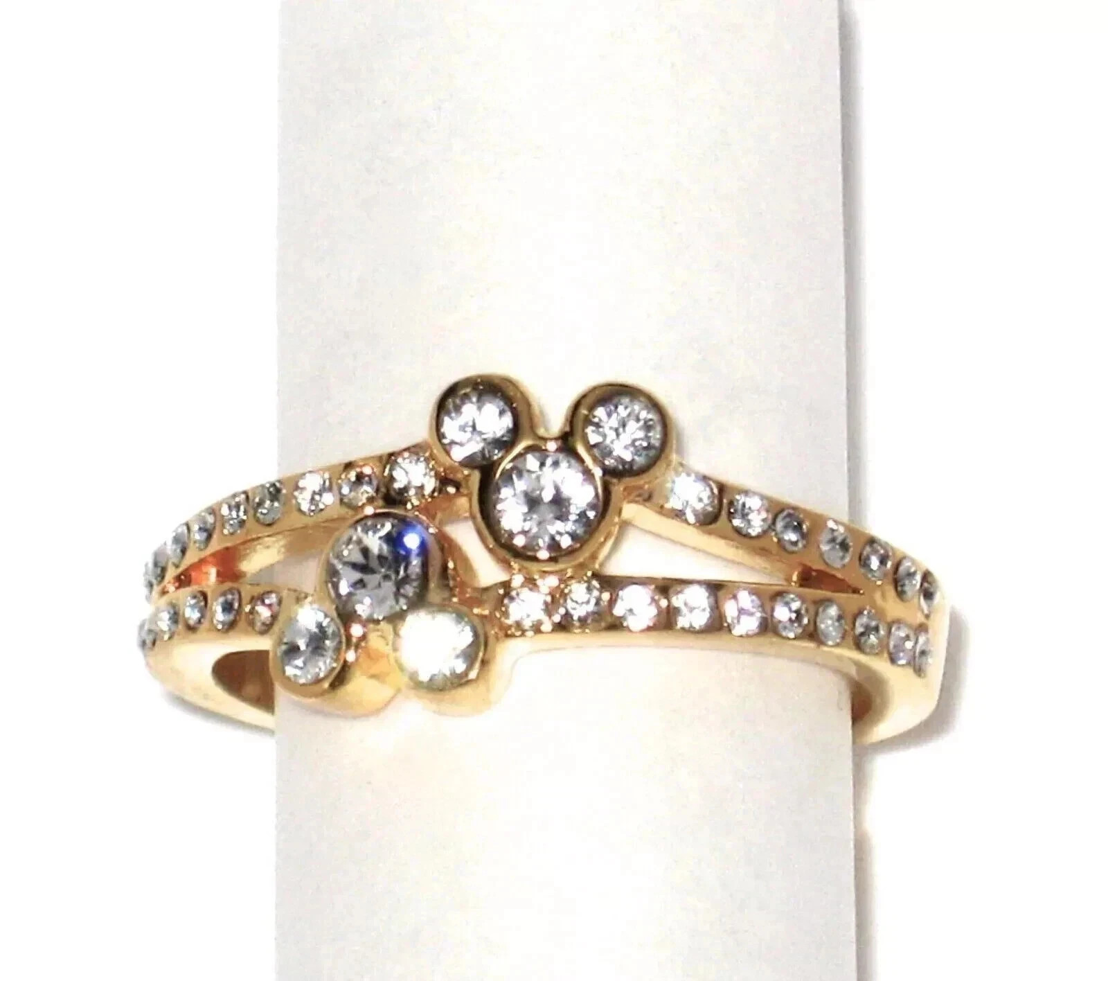 2.00 Ct Round Cut Moissanite Mickey Mouse Wedding Ring 14k Yellow Gold Plated
