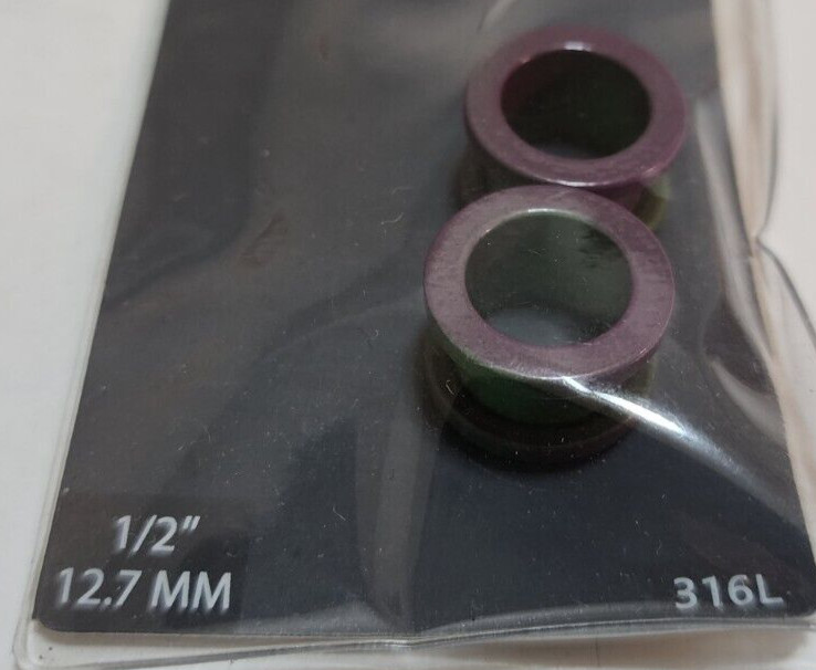Spencers Pierced Nation Ear Gauges Purple Green Tunnel 1/2″ 12.7MM 316L New