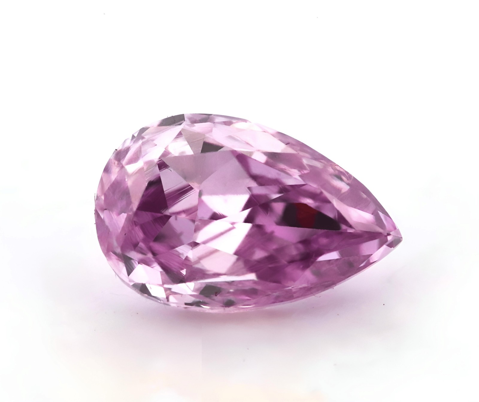 GIA 0.09ct Fancy Intense Pinkish Purple Natural Diamond – Pear Mod Brilliant