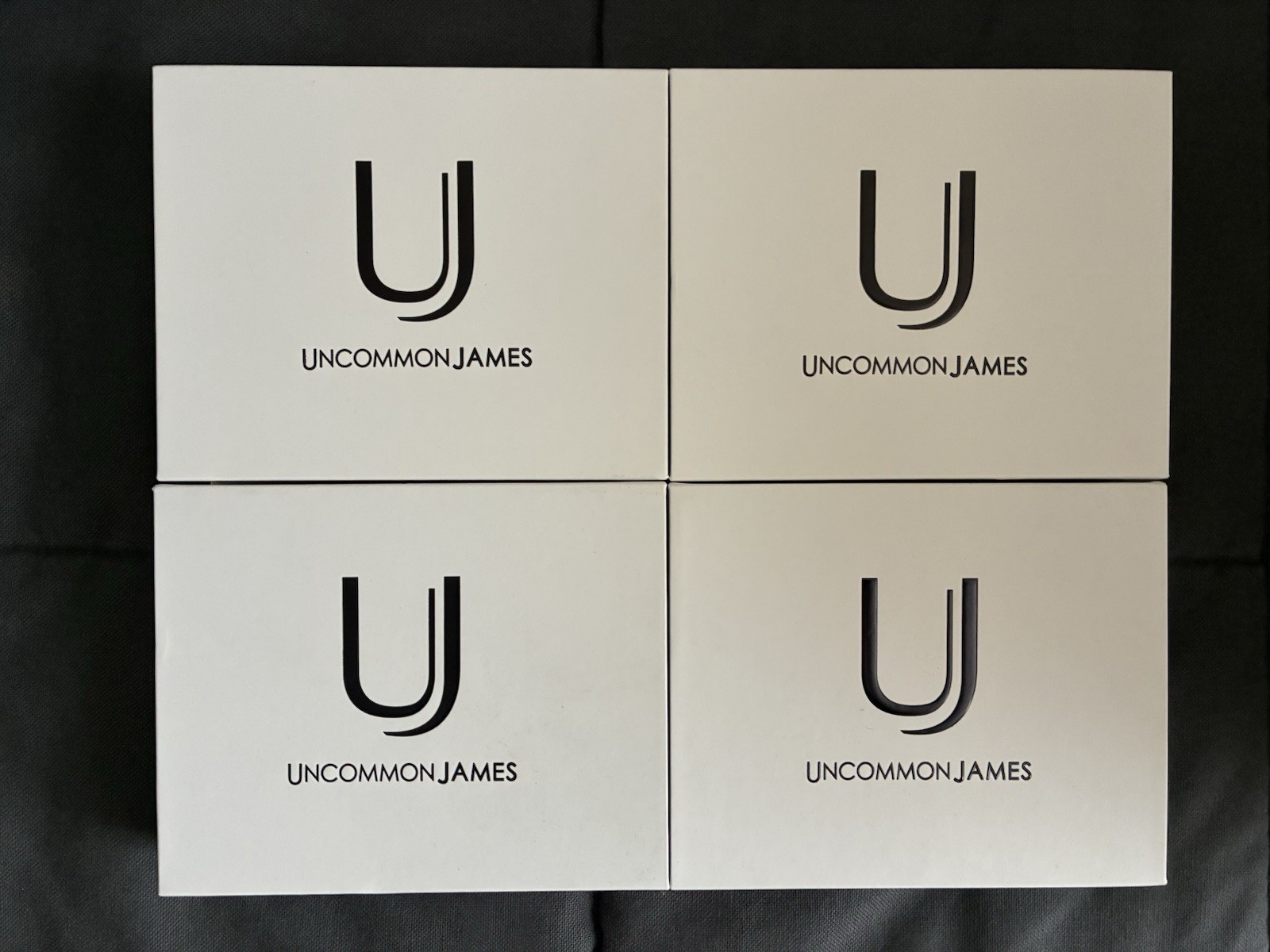 Uncommon James Set of 4 White Rectangular Jewelry Gift Boxes 7x5x2