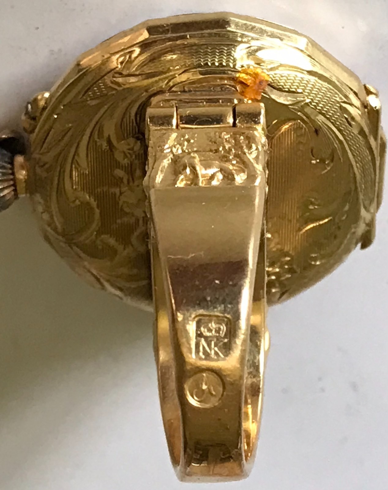 Silver Memento Mori Poison Ring Gold Plated