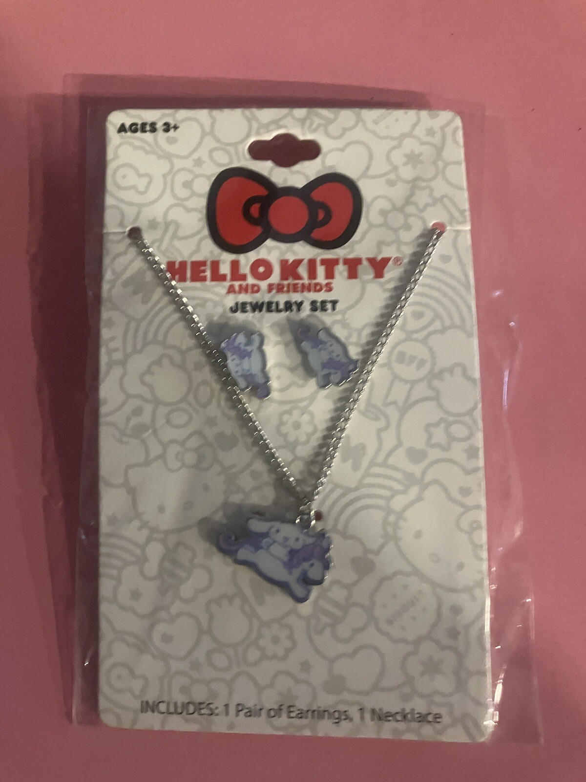Hello Kitty My Melody Jewelry Set 2-Piece Cinnamoroll Necklace Earrings