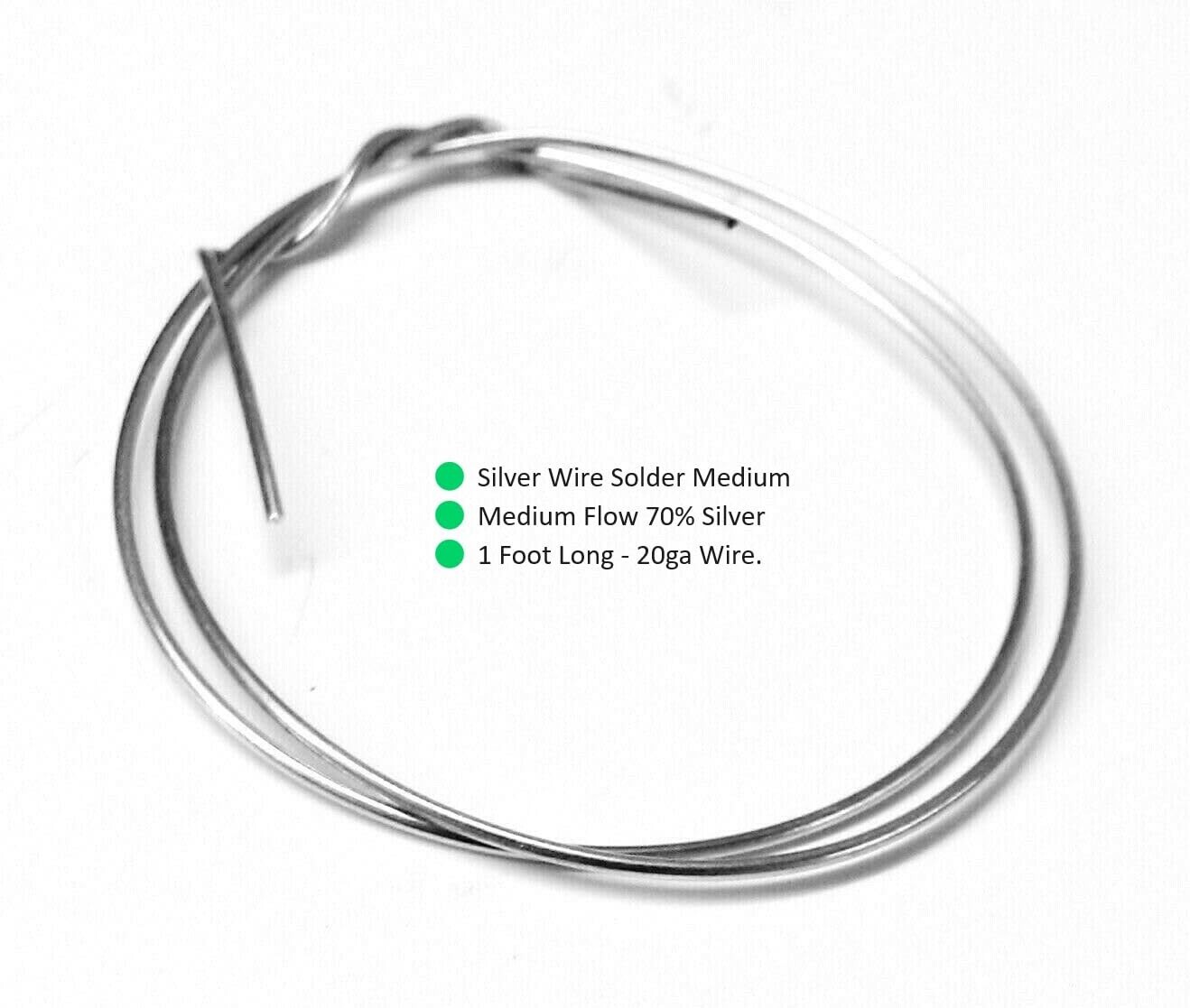 Silver Solder Wire Medium 70% Silver Jewelry Making Soldering & Repair 12″ 20ga