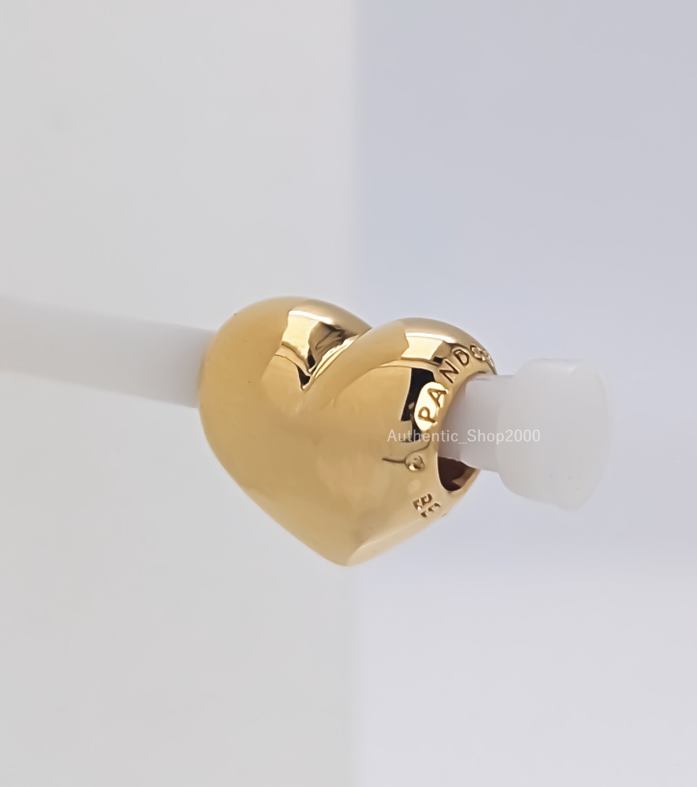 New 100% Authentic PANDORA 14k Gold Pl Be Love Engravable Heart Charm 763439C00