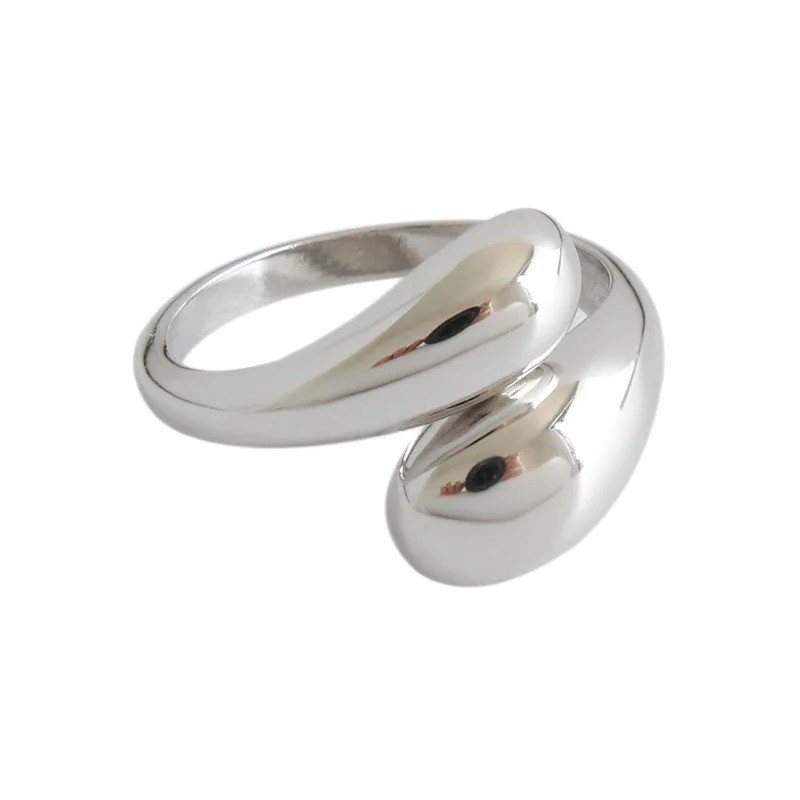 925 Sterling Silver Couple Ring Women Men Minimalist Adjustable Band Jewelry