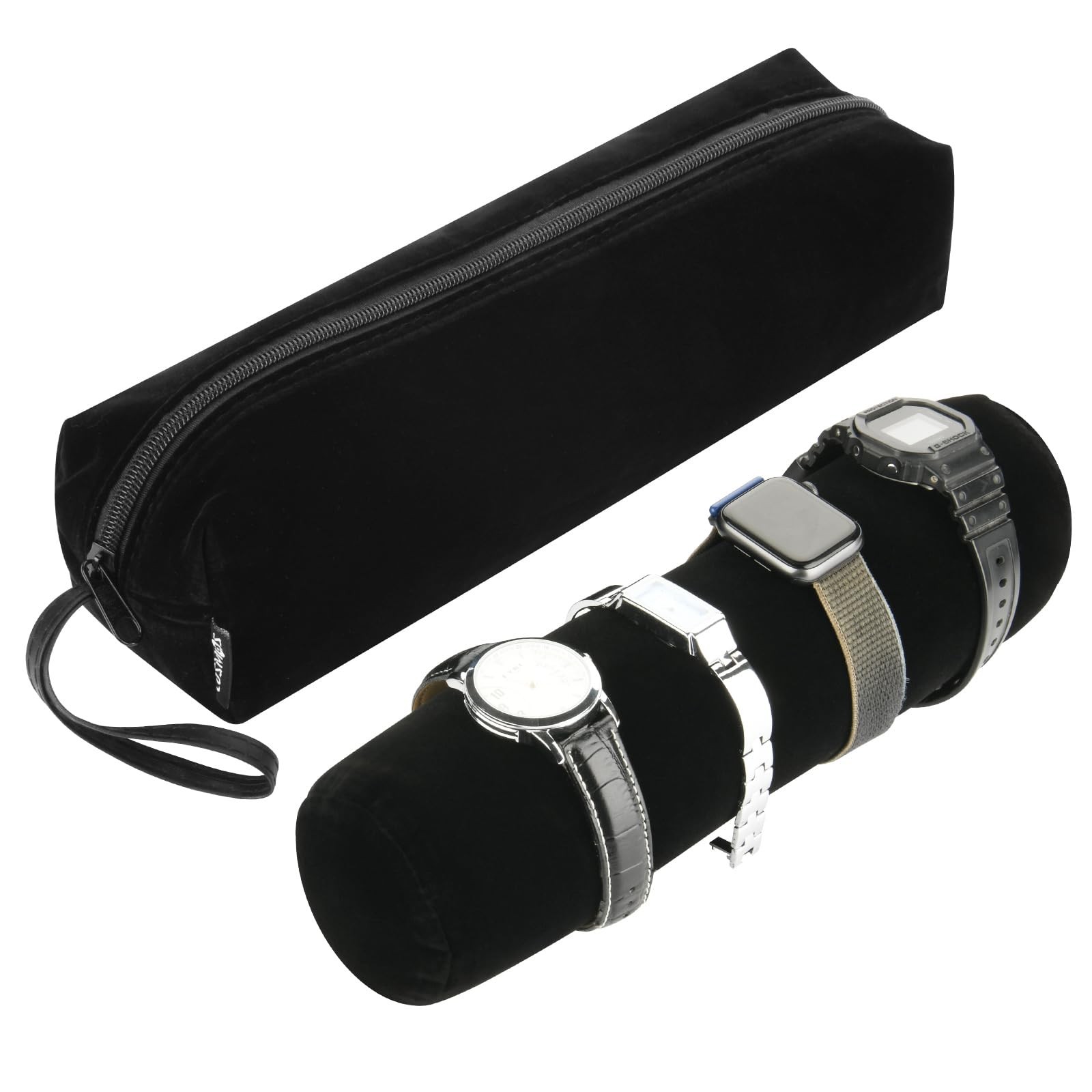 Cosmos Velvet Watch Roll Pouch Organizer Travel Storage Bag Bag-Velvet