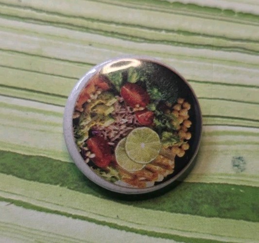 Unique Vintage Produce Fruits And Veggies Plastic Pin