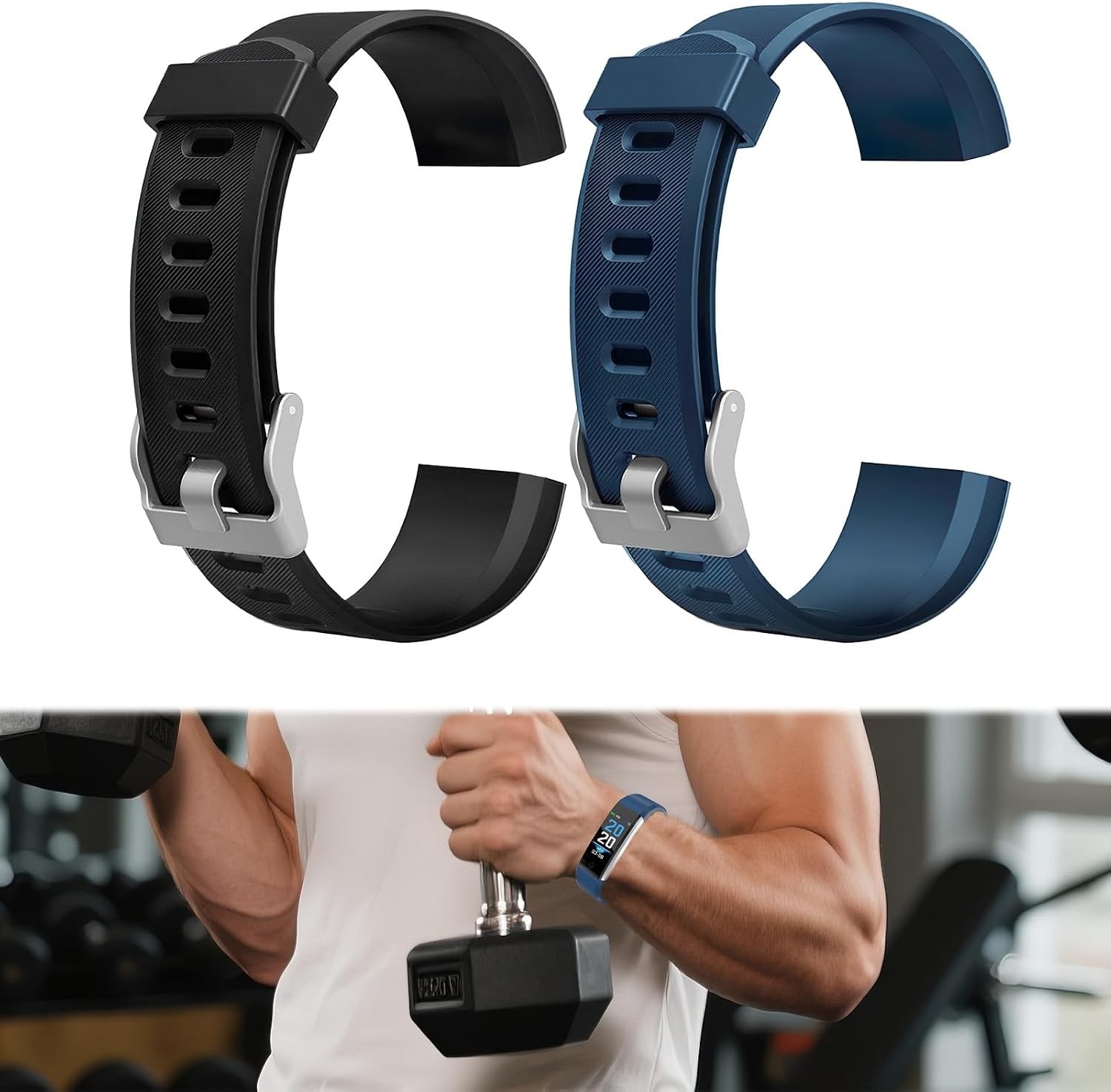 Watch Bands Compatible with ID115 Plus HR Fitness Tracker, Replacement Veryfi…