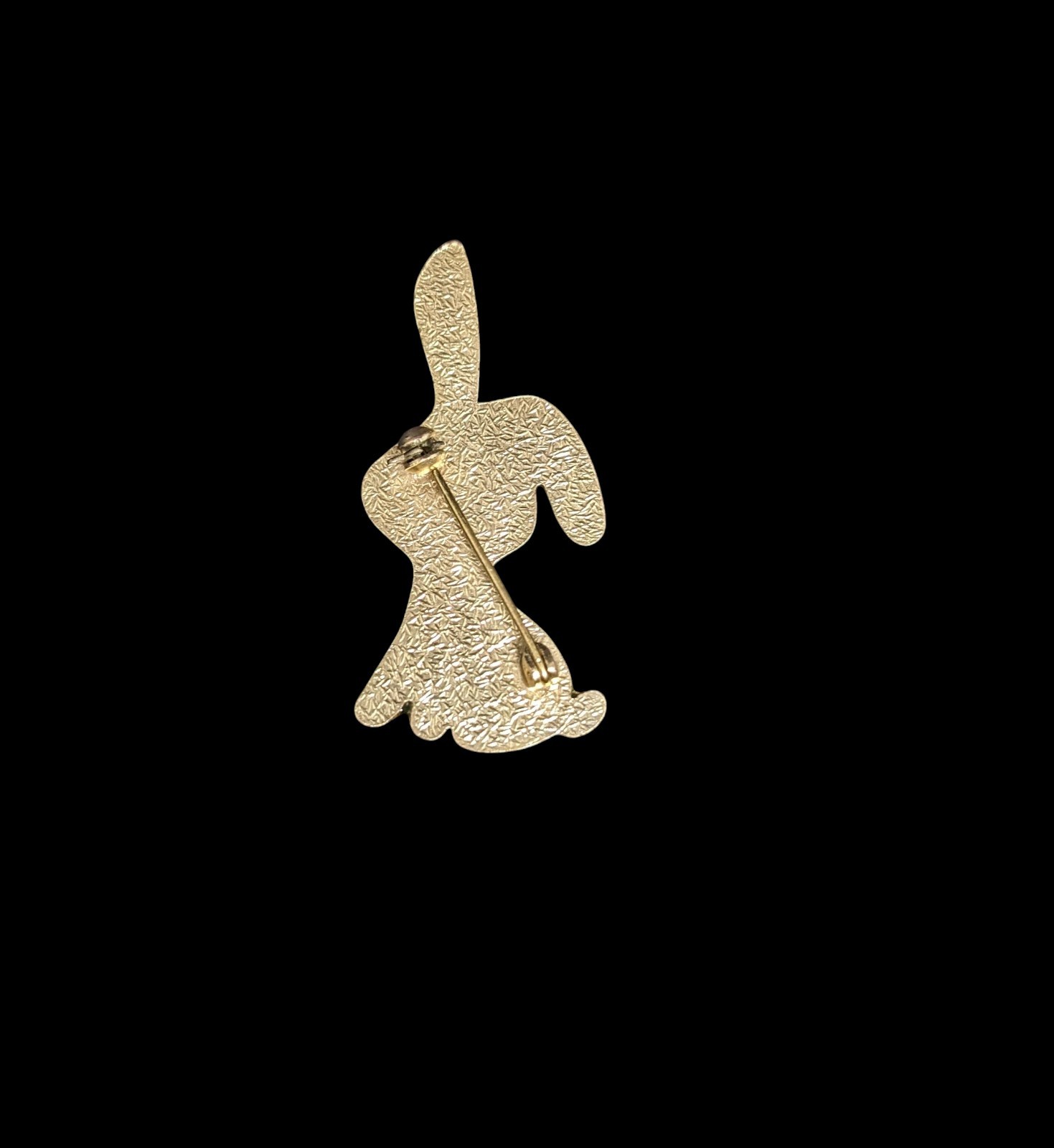 Vintage Green and Blue Bunny Cloisonne Enamel Pin Brooch 80s 90s