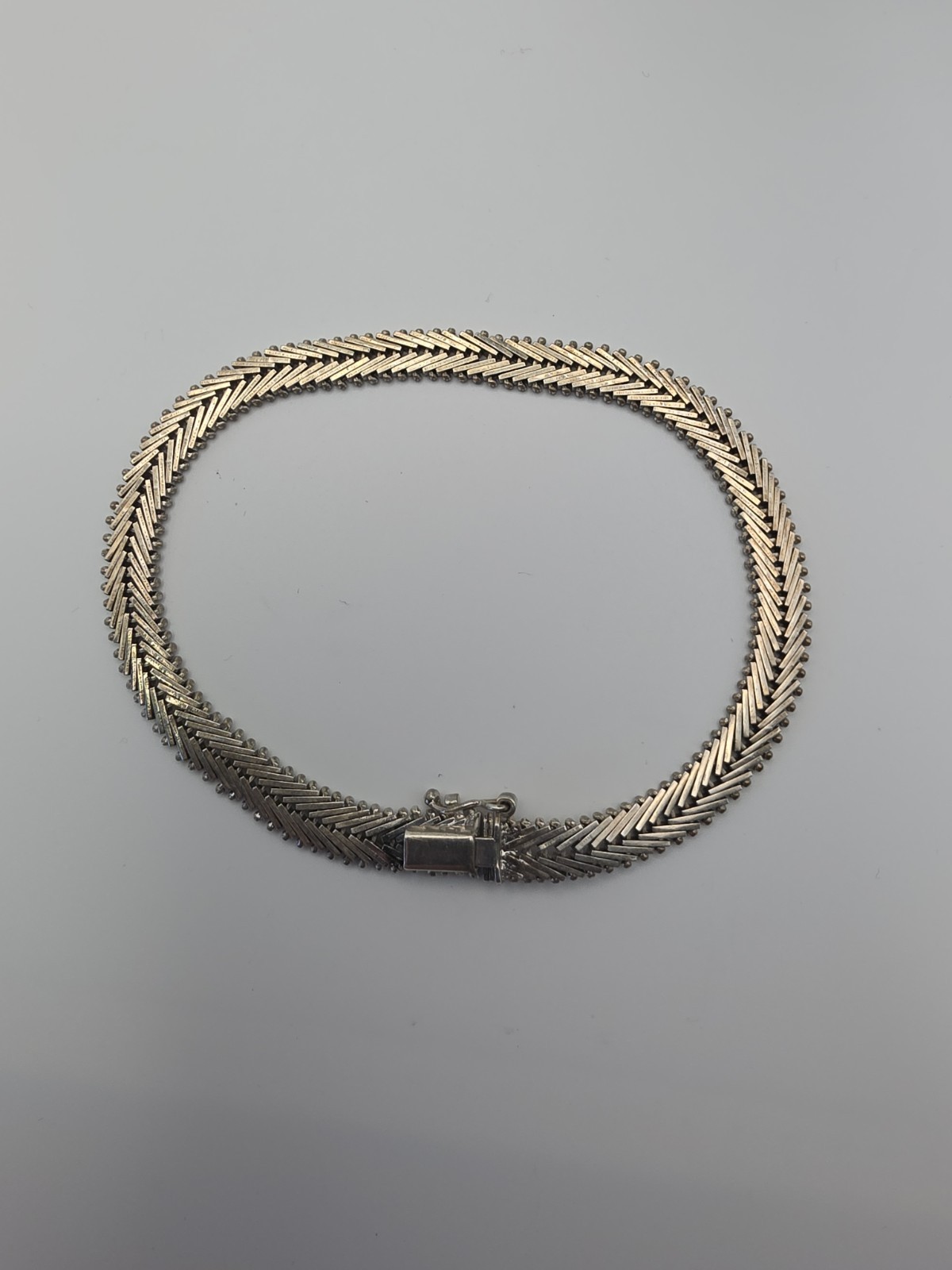 Vintage Italian 925 Silver and Gold Braided Bracelet, 8.5 Inches