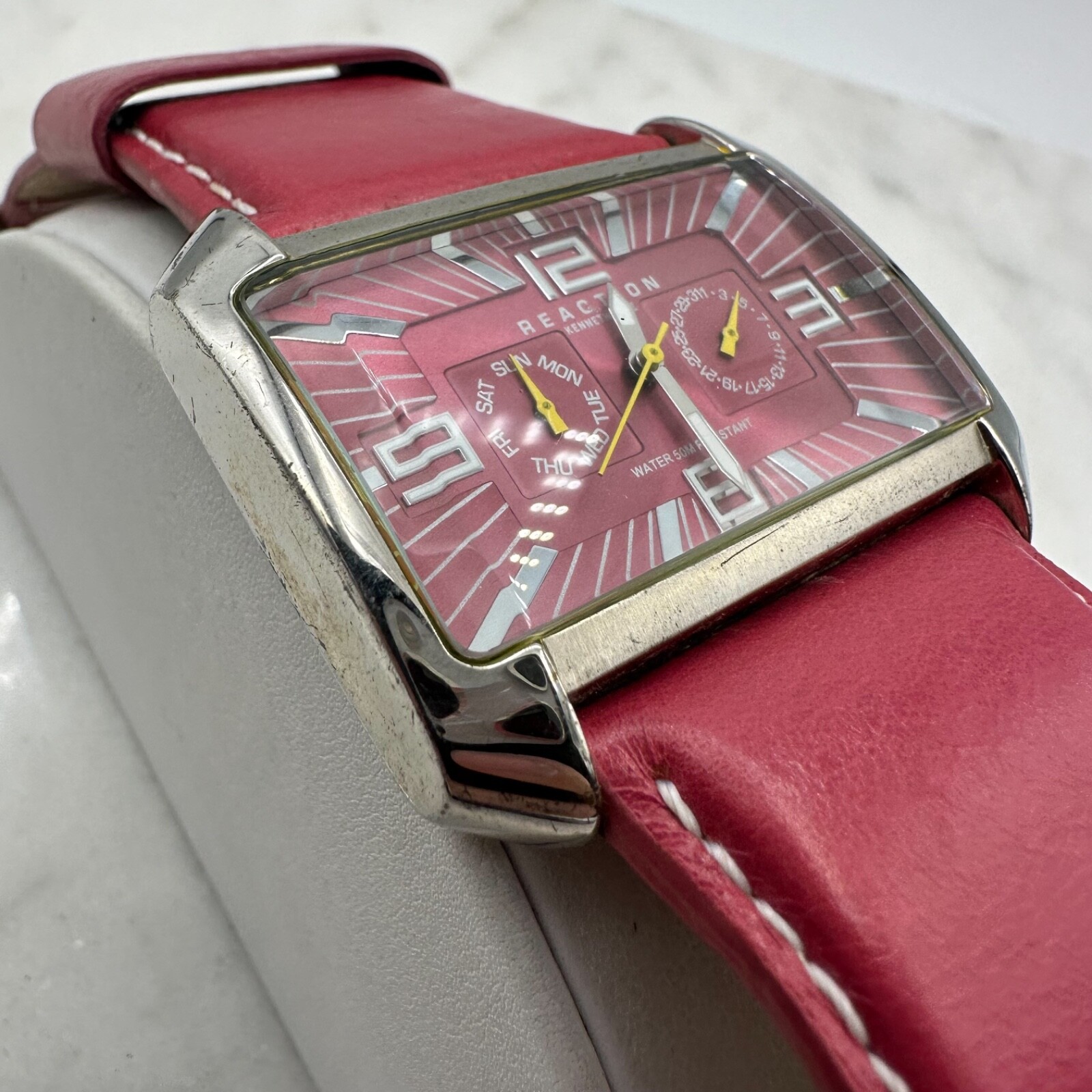 Kenneth Kole Reaction Watch, RK2184, Pink, New Battery Installed