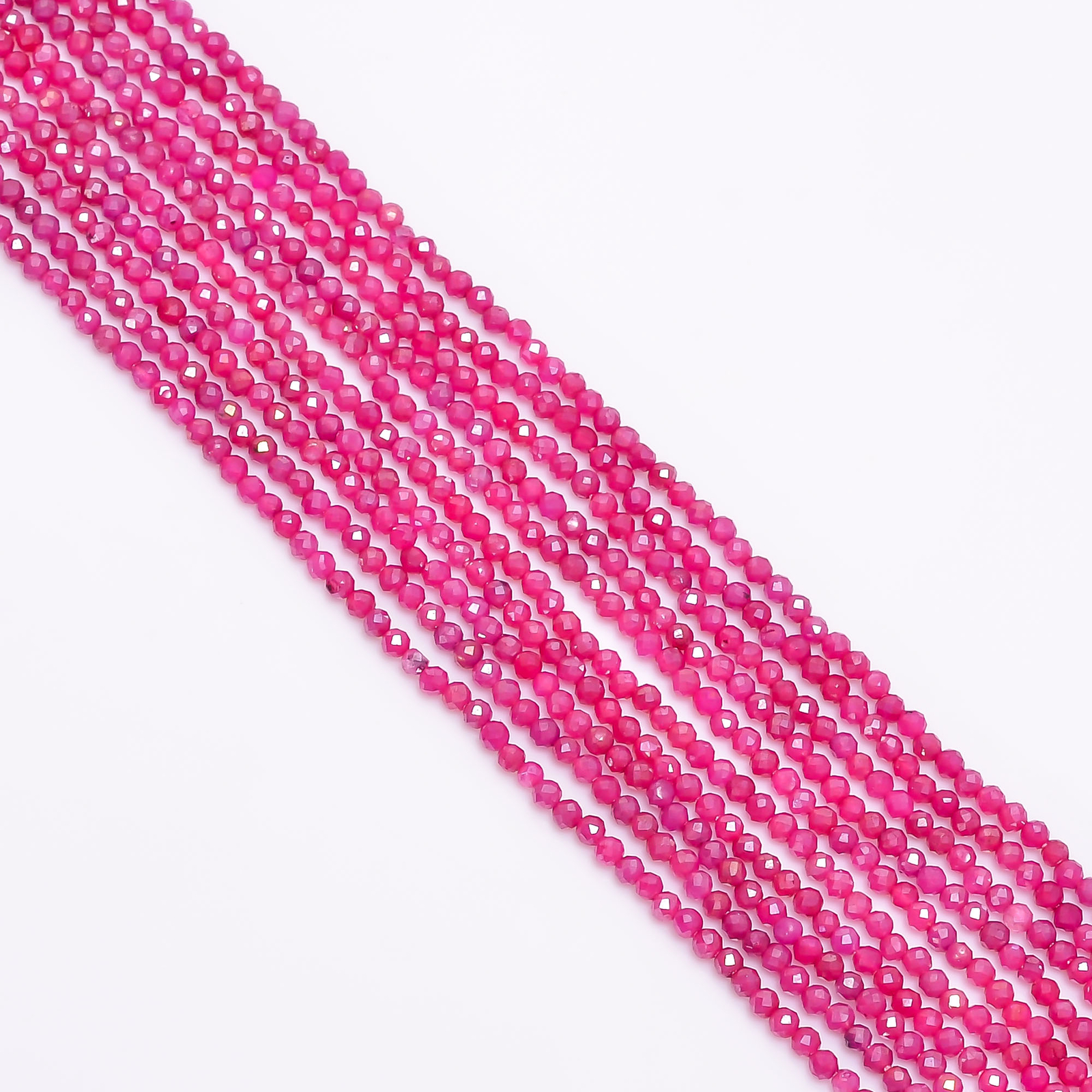 Natural Pink Sillimanite Gemstone Round Israel Cut Beads 2.5 mm Strand 13″ EB-99