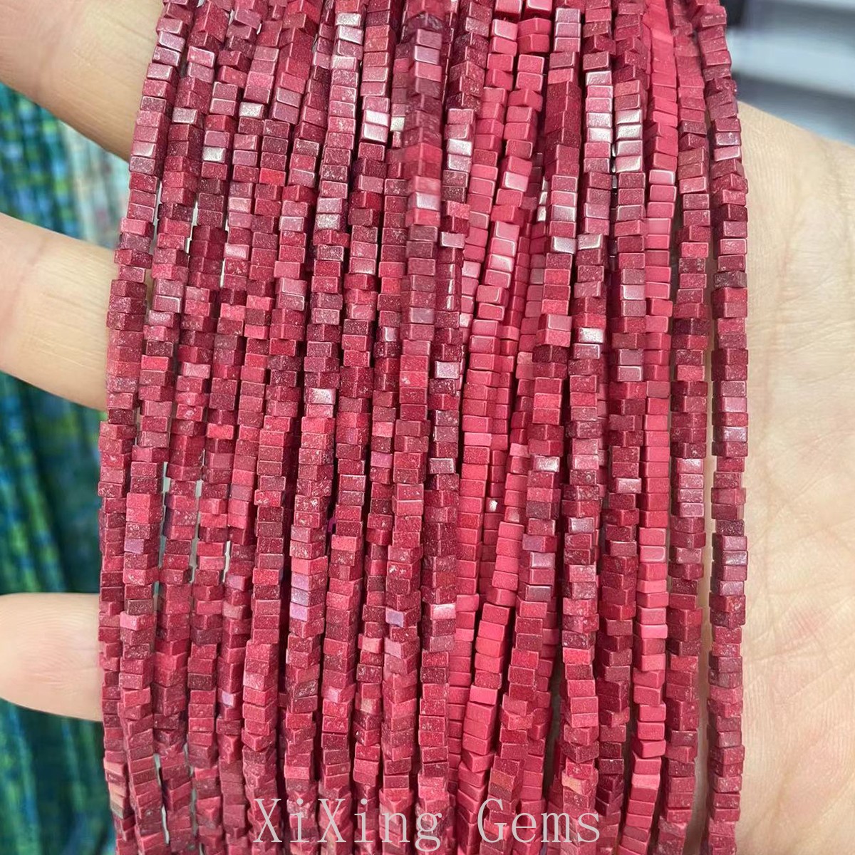 1x2mm Coral Red Turquoise Flat Square Disc Spacer Beads for Jewelry Making DIY