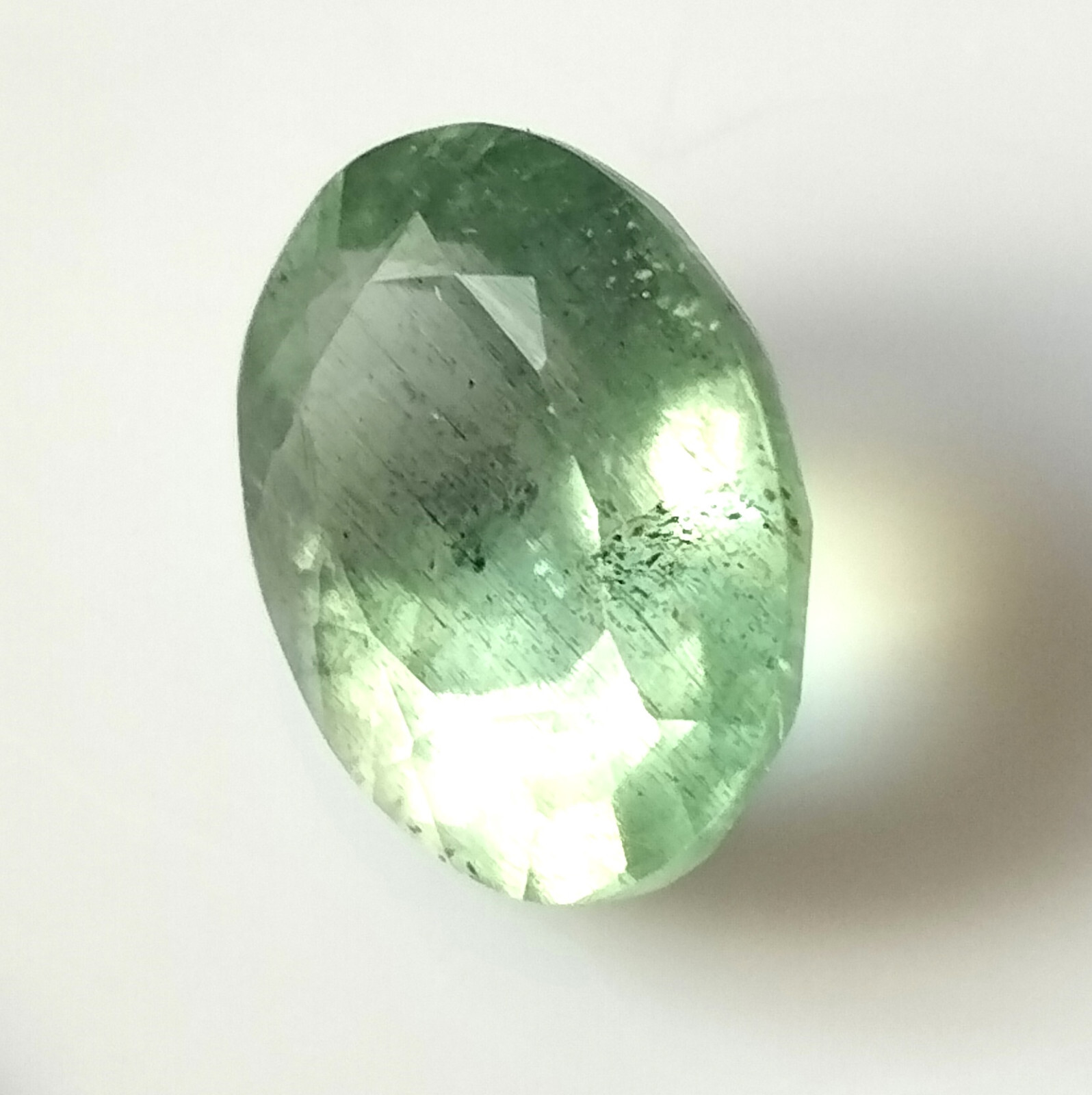 5.85 Carat Natural Greenish Blue Aquamarine Faceted Oval Gemstone 13.8X10.3 mm
