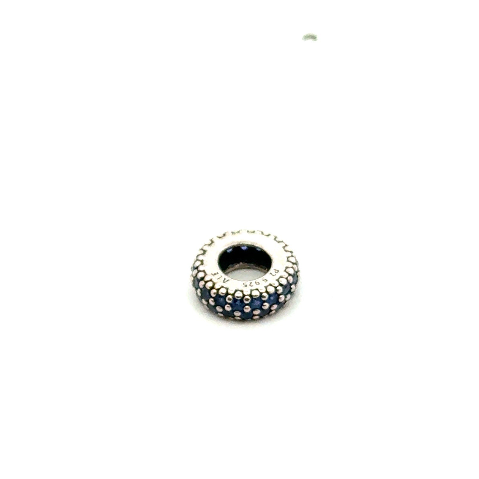 Pandora ALE 925 Sterling Silver Pavé Blue Crystal Spacer Charm 1.0g 4 Available