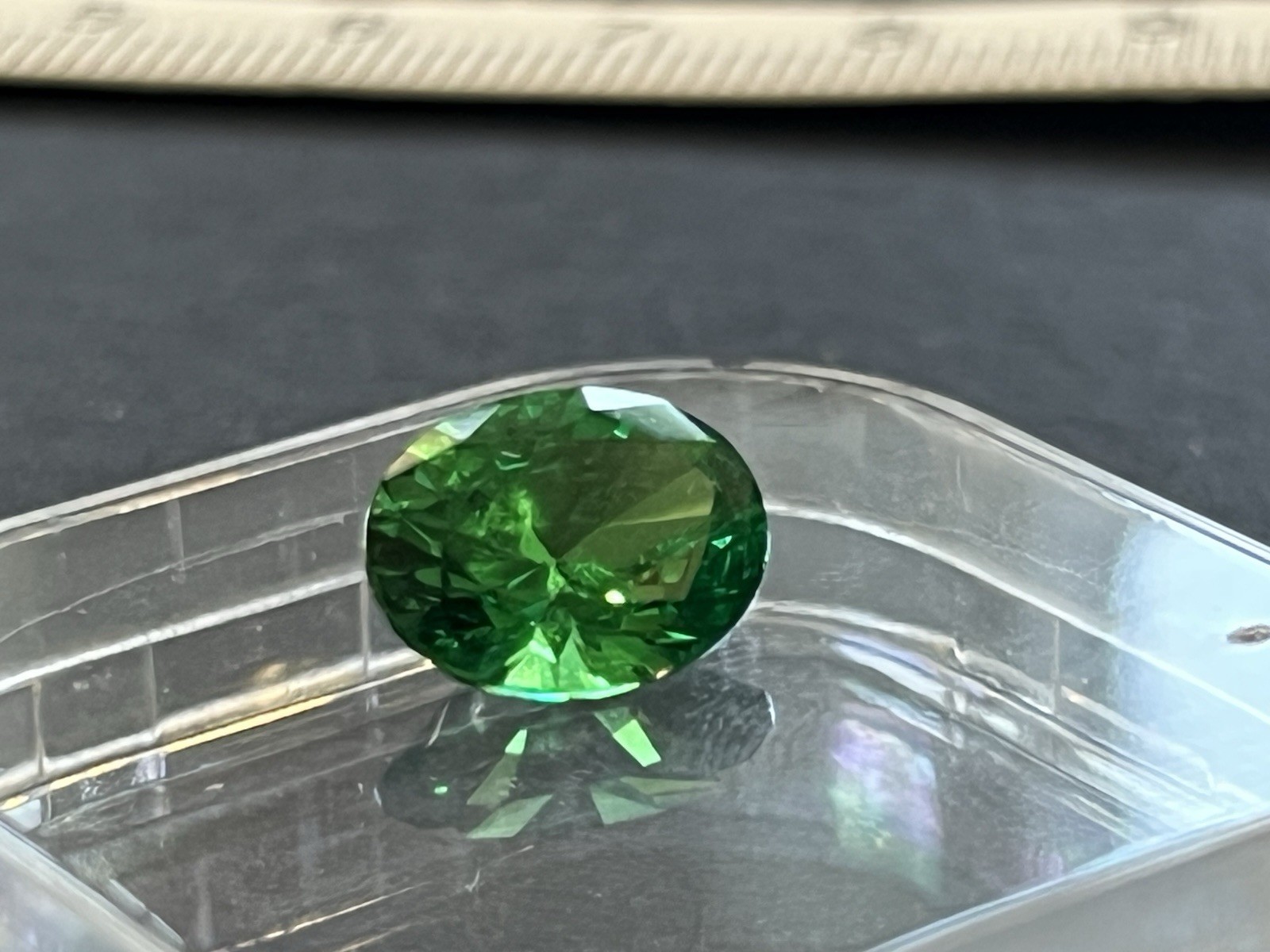 Green YAG (Yttrium Aluminum Garnet) Loose Gemstone – 3.80 Carat Oval Cut