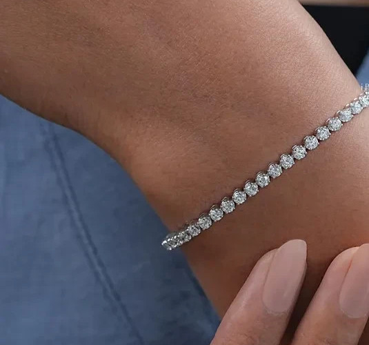 Best Quality Limited Sale !Round Natural Diamond Tennis Bracelet 14k White Gold