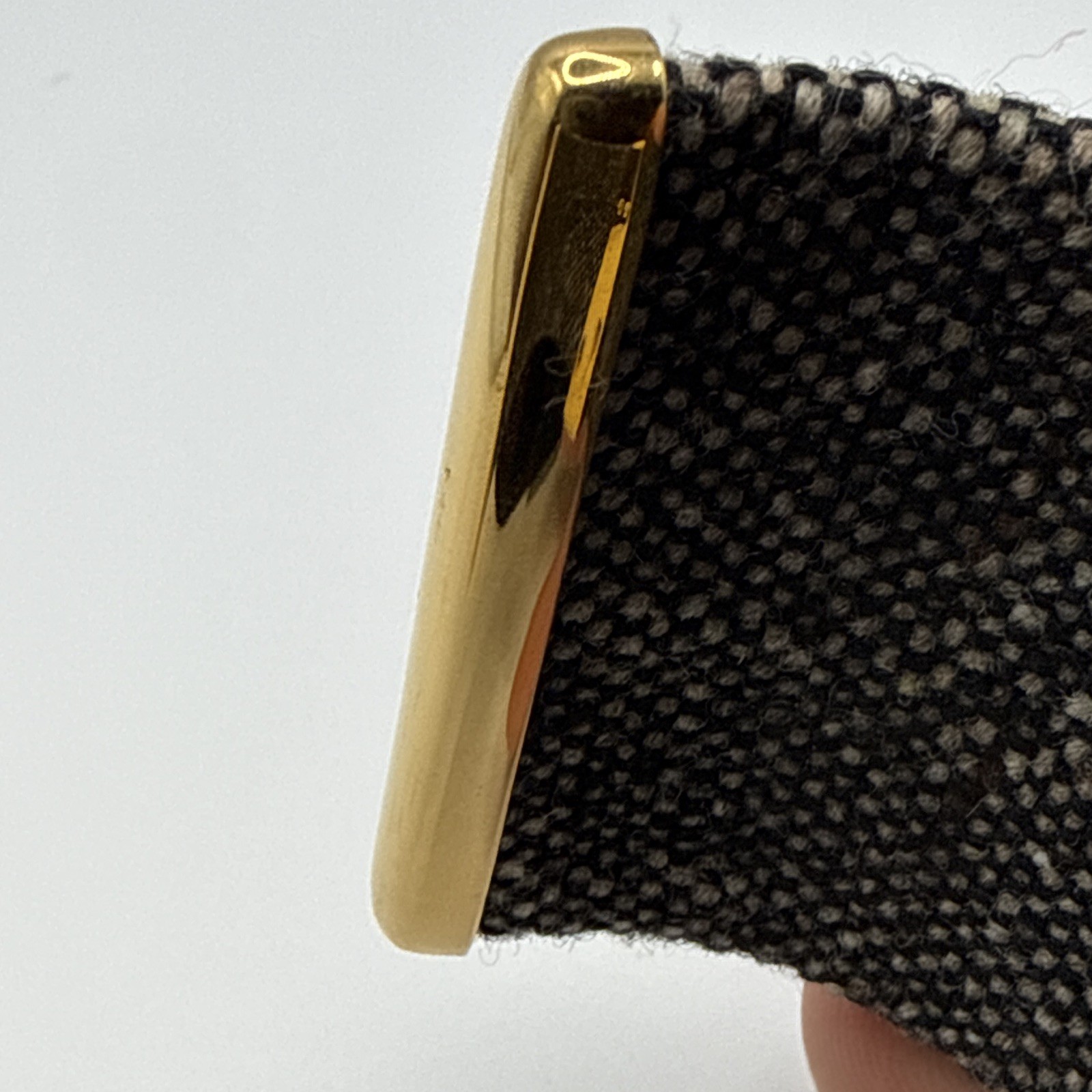 Alcantara Fabric Cuff Bracelet with Gold-Tone Accent Bar