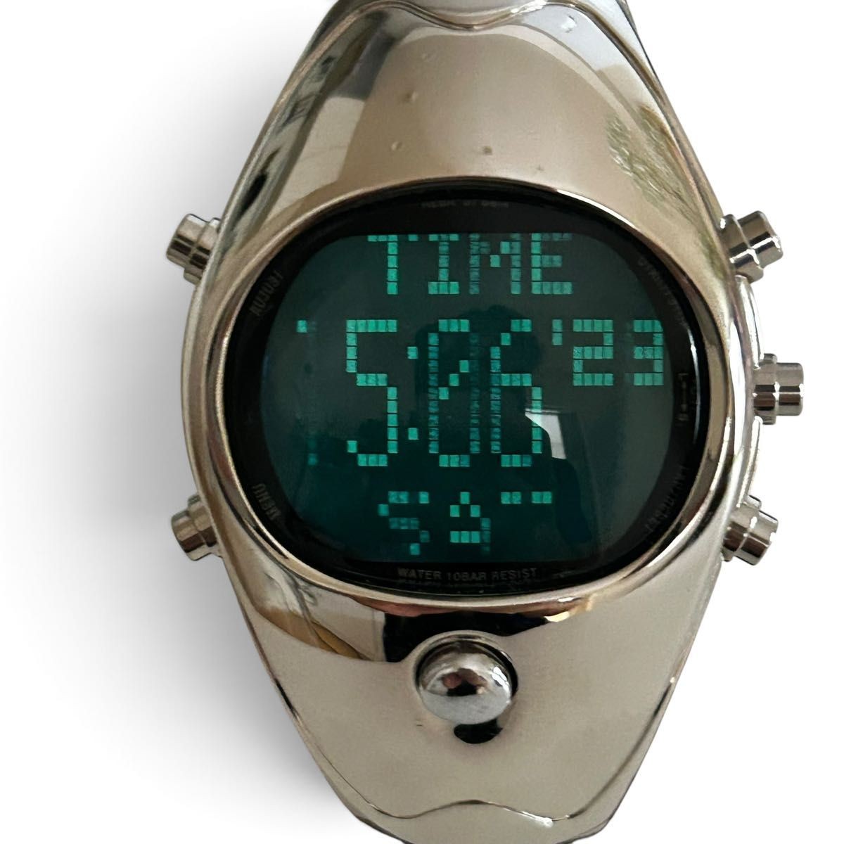 Operation confirmed SEIKO ALBA SPOON w850 Seiko Alba Spoon Digital Silver y2k St