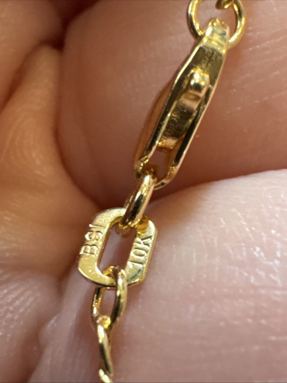 NEW 10K Yellow Gold Cuban Link Bracelet 7” 2.1mm Dainty Unisex Lobster Clasp