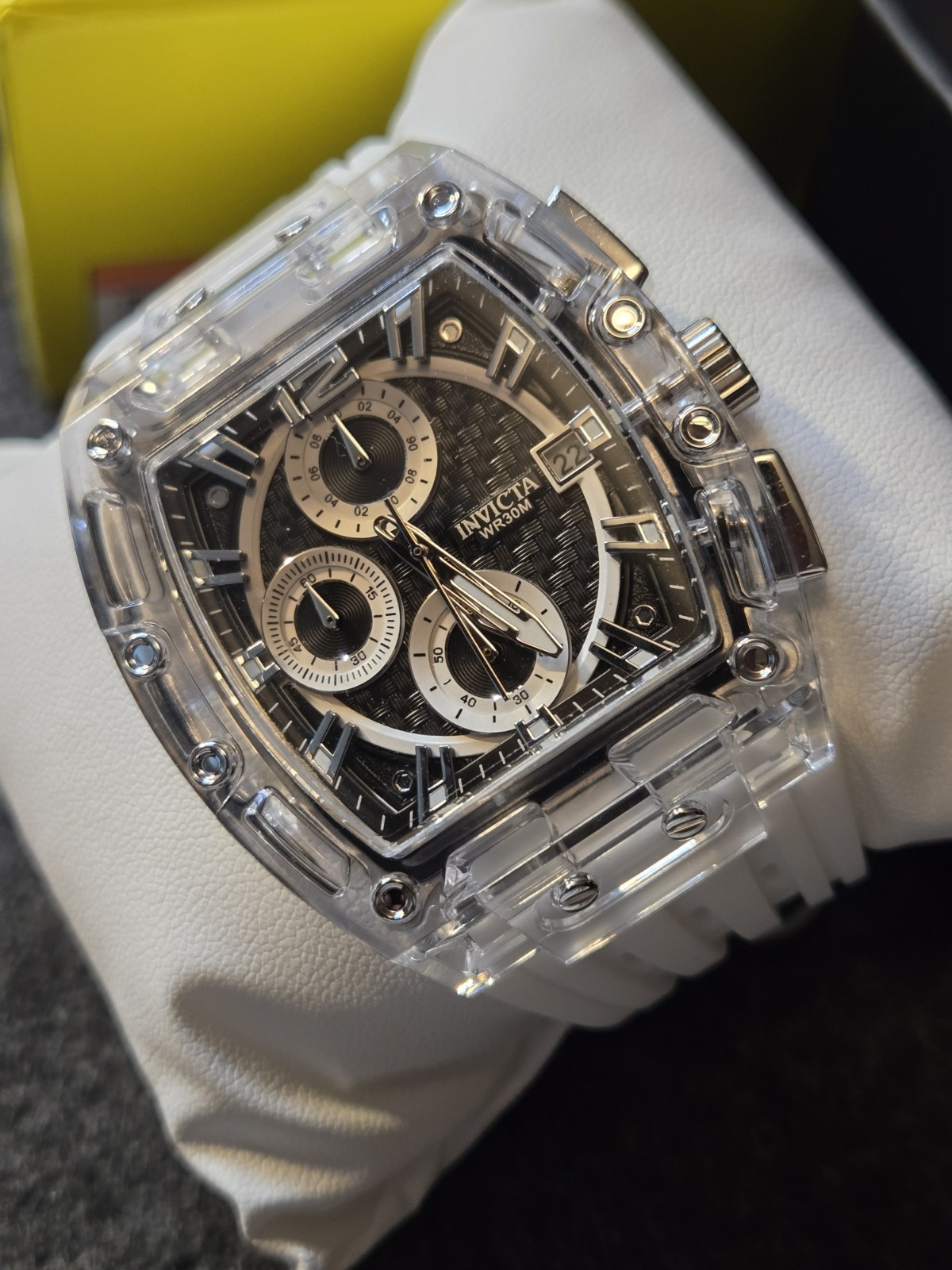 New – Invicta S1 Rally Allogrip Men’s Quartz Watch – 42mm White Tone – 70145