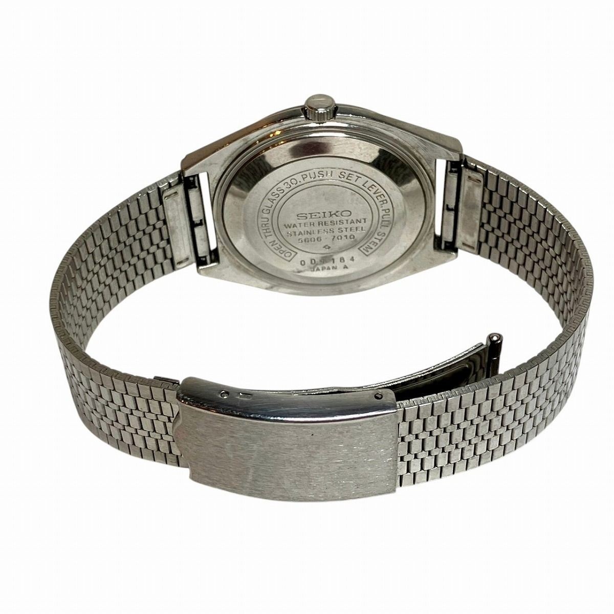 SEIKO Lordmatic Watch Approx 66.4g SS Automatic Silver Dial 5606-7010