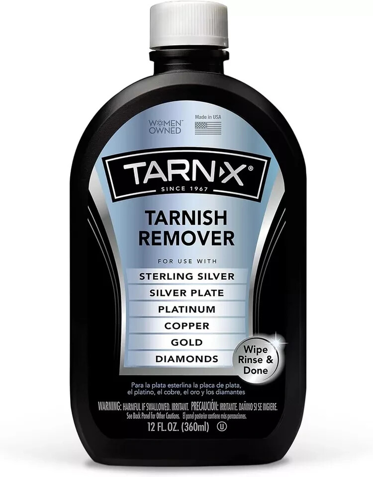 Jewelry Cleaner Tarnish Remover 12 Oz. Tarn-X Silver Gold Copper Clean & Polish.