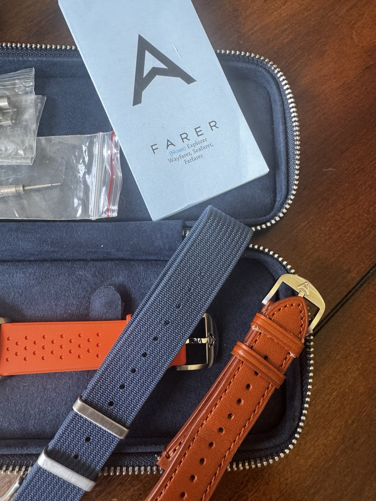 Farer Exmoor Field Automatic Pointer Date – Full Kit w/Bracelet & 3 Farer Straps