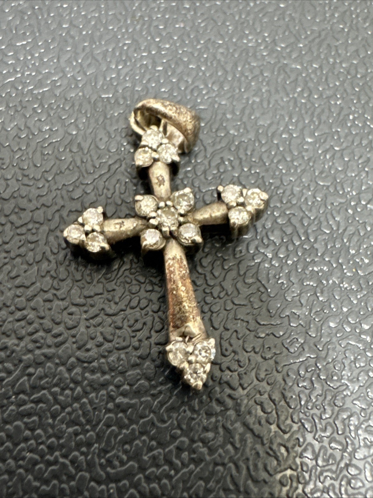 Sterling Silver Religious Cross Pendant Stamped Paul Winston Jewelry .925 2 gram