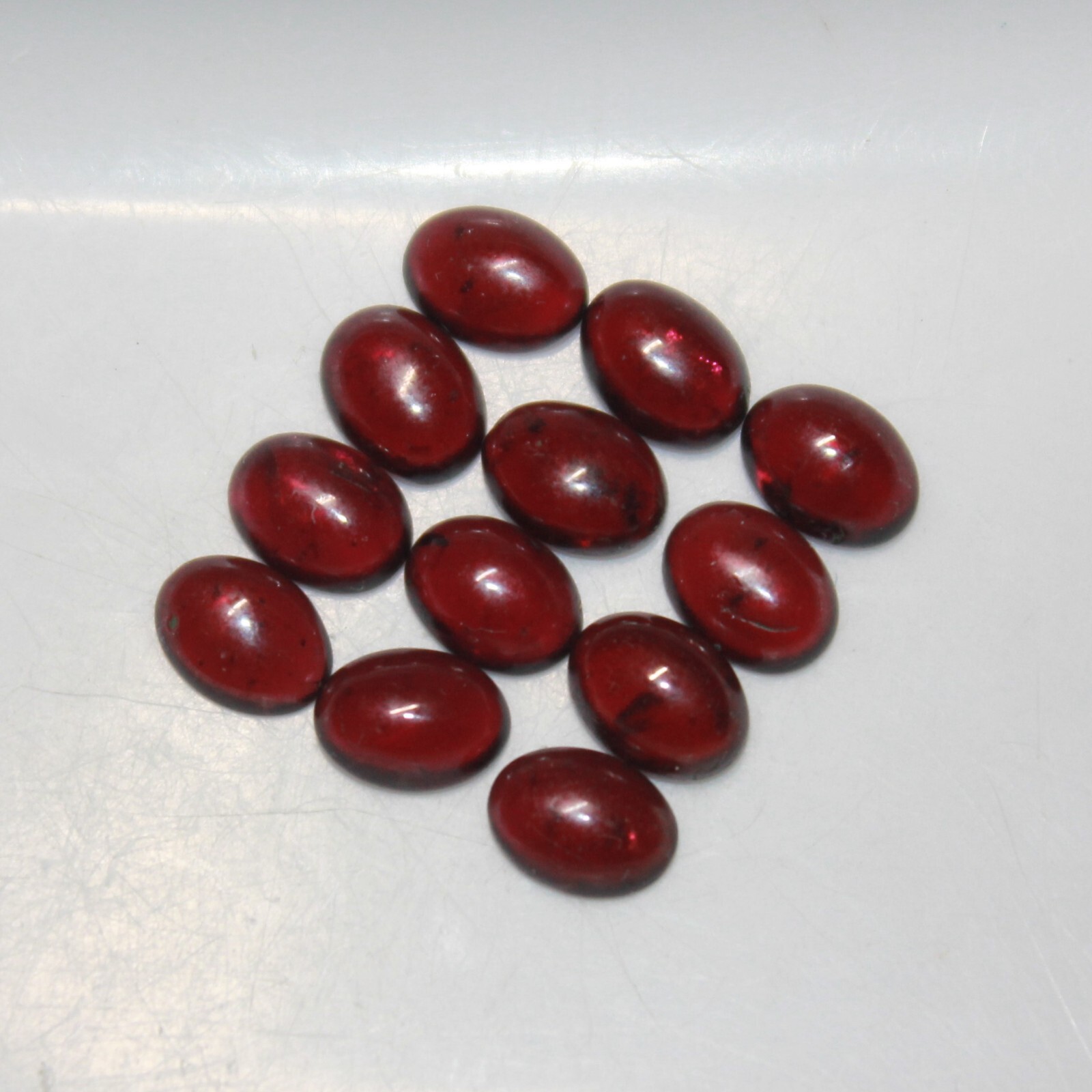 Natural Almandine Garnet 8x6mm Flat Back Oval Cabochon Loose Gemstone(s)