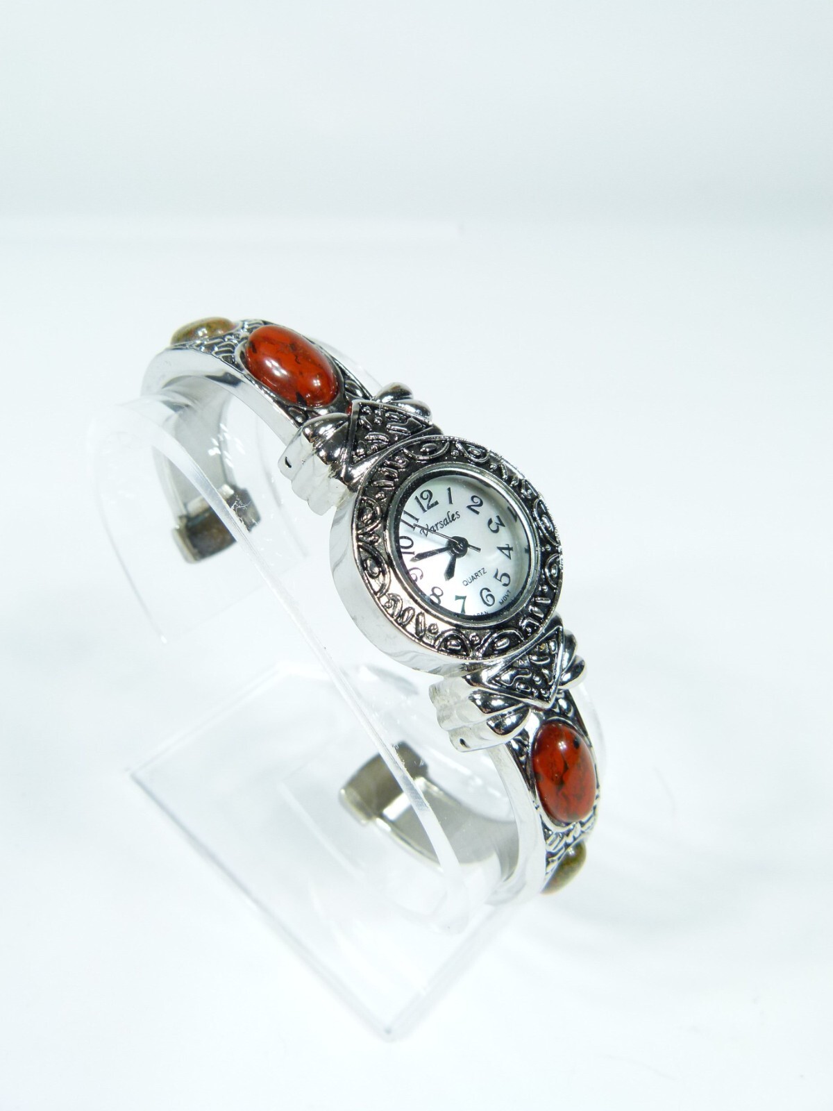 Varsales Bracelet Style Analog Watch w/ Faux Stones – Needs Minor Repair
