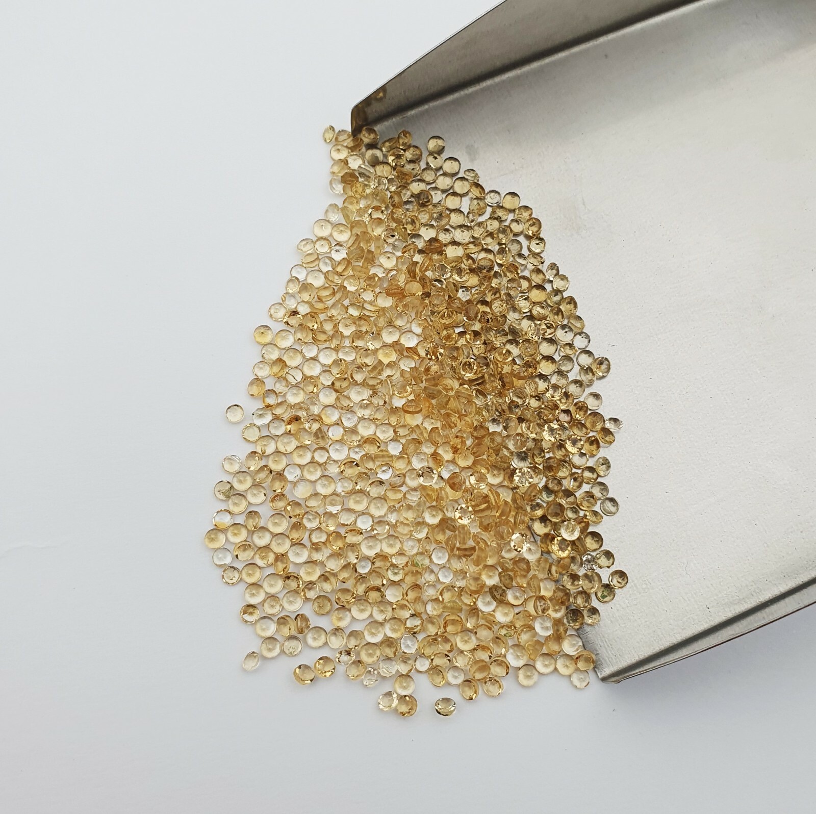 Natural Citrine Round Cut Loose Gemstone Lot 100 Pcs 2 MM