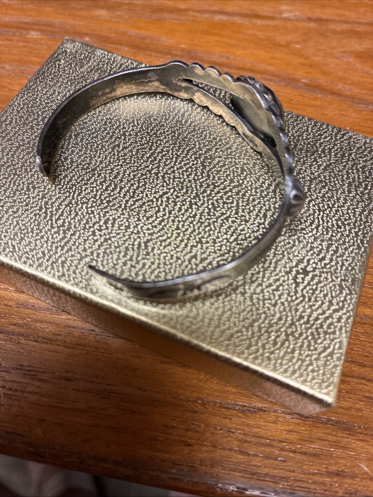 Vintage Silver Fred Harvey Turquoise Cuff Bracelet. Sterling Silver Turquoise