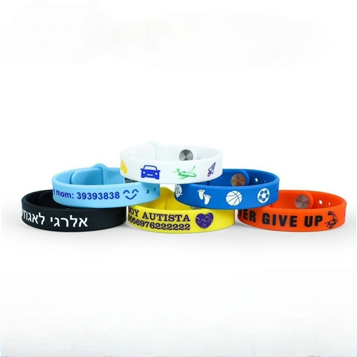 Custom Adjustable Engraved Silicone Wristbands – Personalized Rubber Bracelets