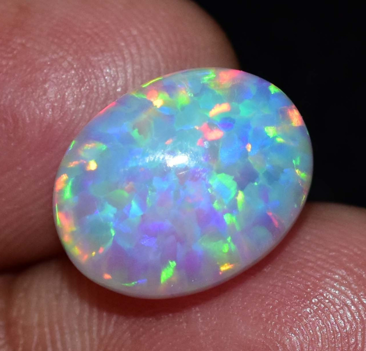 Natural Ethiopian Fire Opal 6.30 CT AGL Certified Play Of Color Loose Gemstone