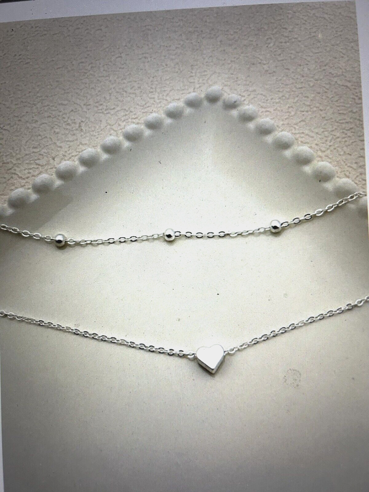 1 Set Simple Exquisite Retro Beaded Heart Double-Layer Anklet With High-End Desi