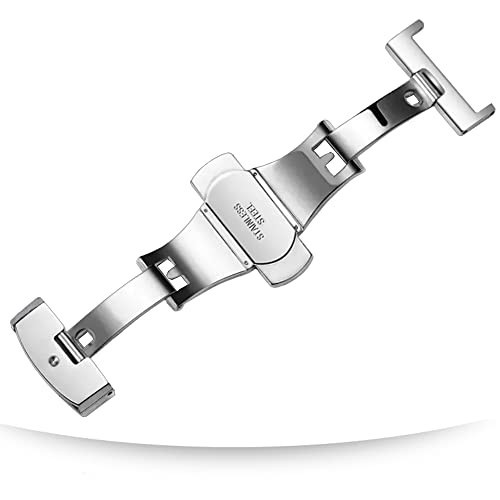 Watch Band Deployant Clasp Butterfly Push Button Buckle Stainless Steel For