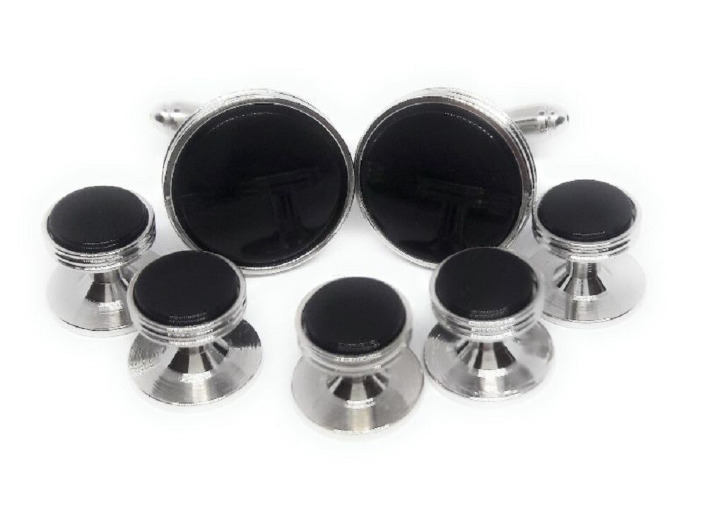 GENUINE ONYX CUFFLINKS AND STUDS !!MANUFACTURERS DIRECT PRICING!!
