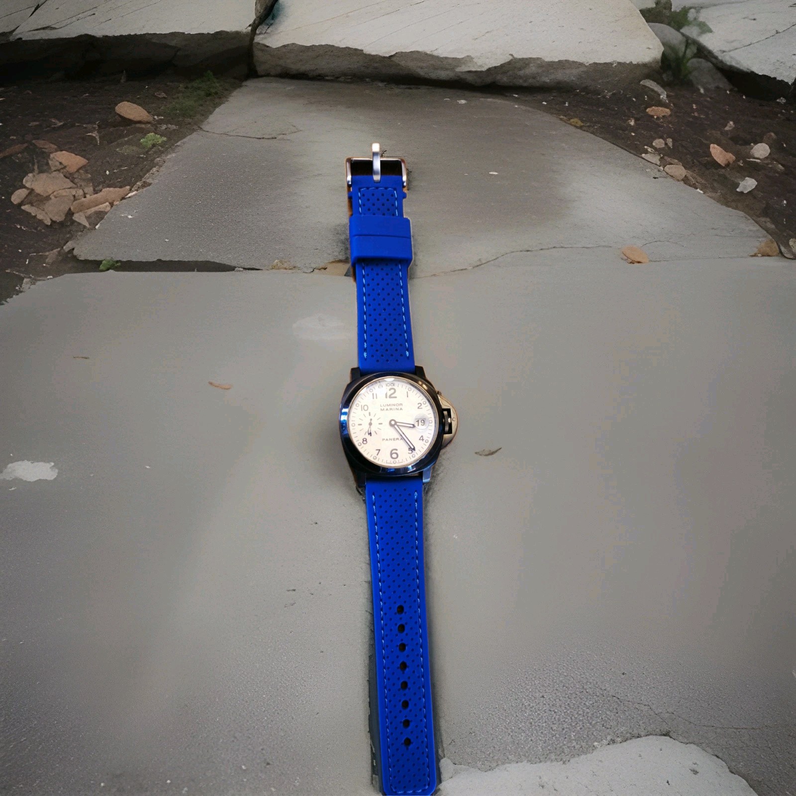 Panerai 49 Luminor Marina 40 mm White Dial Custom DLC PAM00049 PAM 00049 PAM49