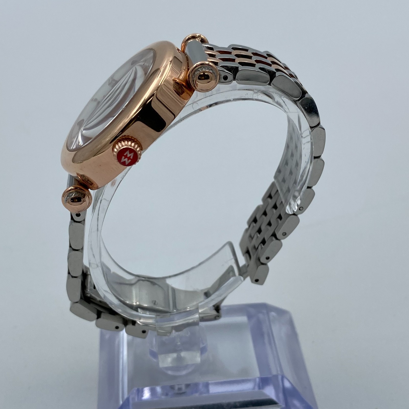 Michele Diamond Caber Mid Watch Gold Two Tone