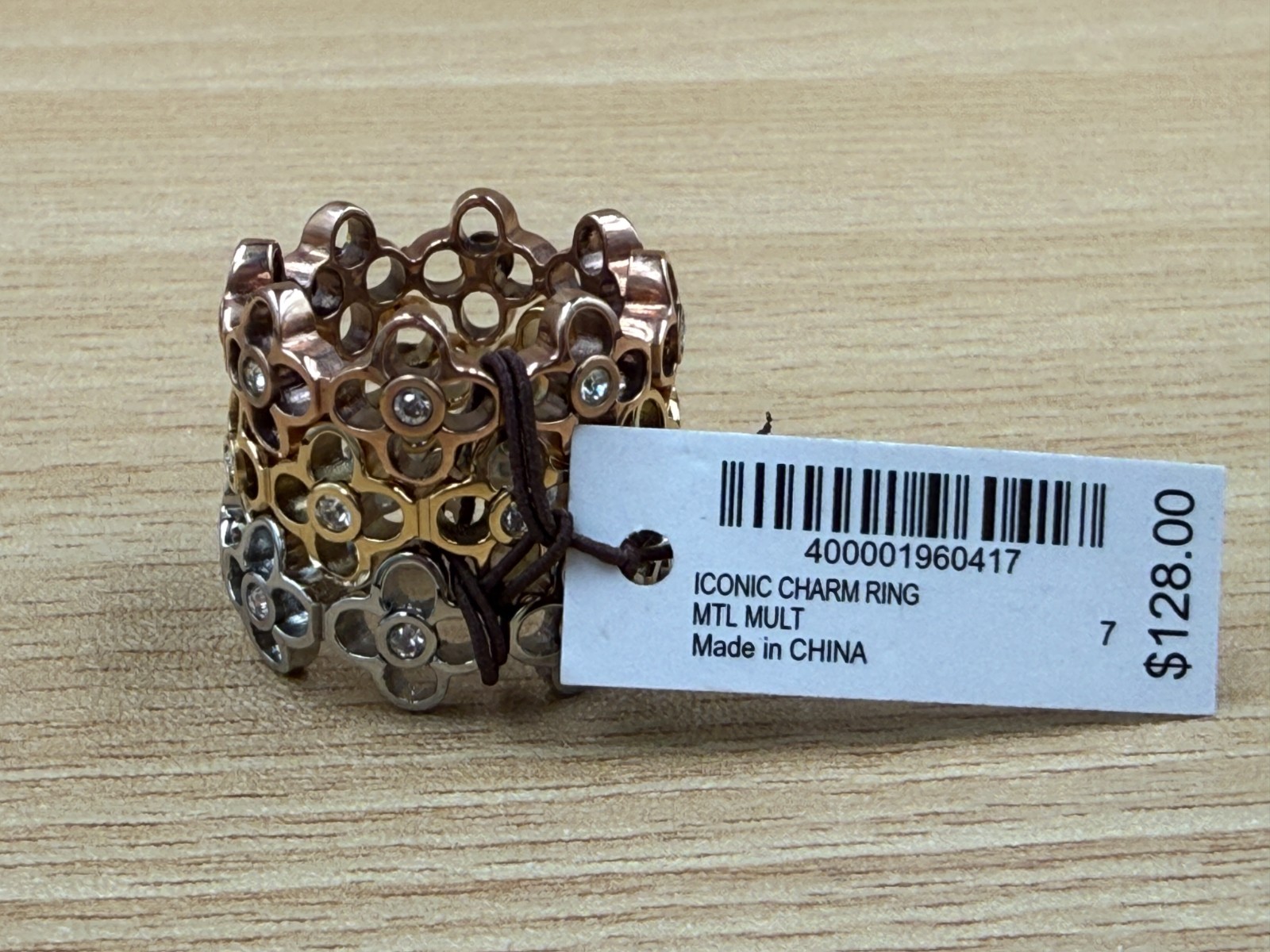 Henri Bendel Luxe Stackable Iconic Charm Ring Set NWT Size 7 FREE SHIPPING