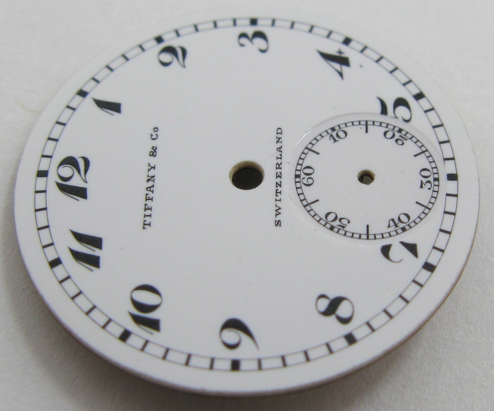 Vintage Porcelain Tiffany & Co. Watch Dial ø 22.9 mm